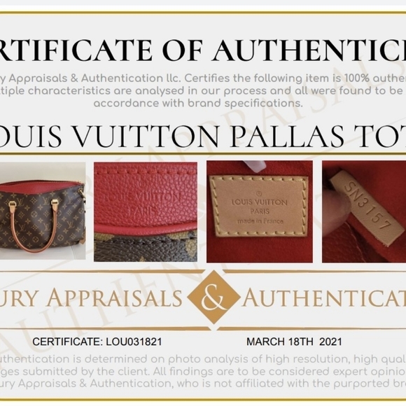 Louis Vuitton Tote Bag Pallas  Monogra - Picture 9 of 9